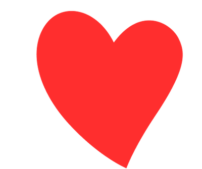 Icone de coeur rouge tremblant avec des lignes en zigzag blanches sur fond noir.