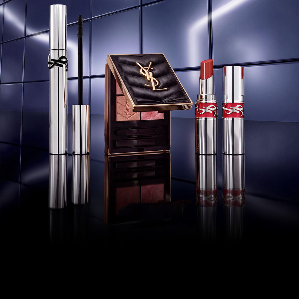 Parfum YSL Black Opium, rouge a levres et fond de teint All Hours