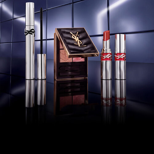 Parfum YSL Black Opium, rouge a levres et fond de teint All Hours