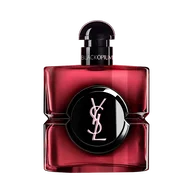 Flacon Black Opium Eau de Parfum Pink Glaze en laque rose
                        fonce avec un centre noir et le logo Cassandre YSL argente.