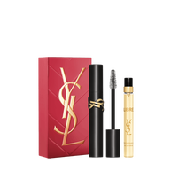 YSL Lash Clash Spring Set met cadeaudoos, Lash Clash mascara en Libre Eau de Parfum 10 ml reisspray op een witte achtergrond.