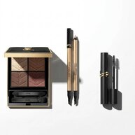 YSL oogmake-upproducten op een witte achtergrond